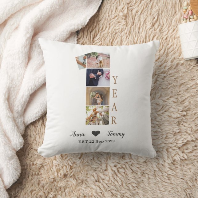 First Year Wedding Anniversary Cushion (Blanket)