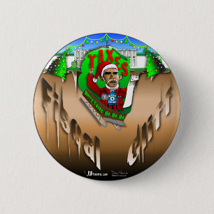 Fiscal Cliff 6 Cm Round Badge