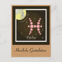 Fische Sternzeichen Postkarte