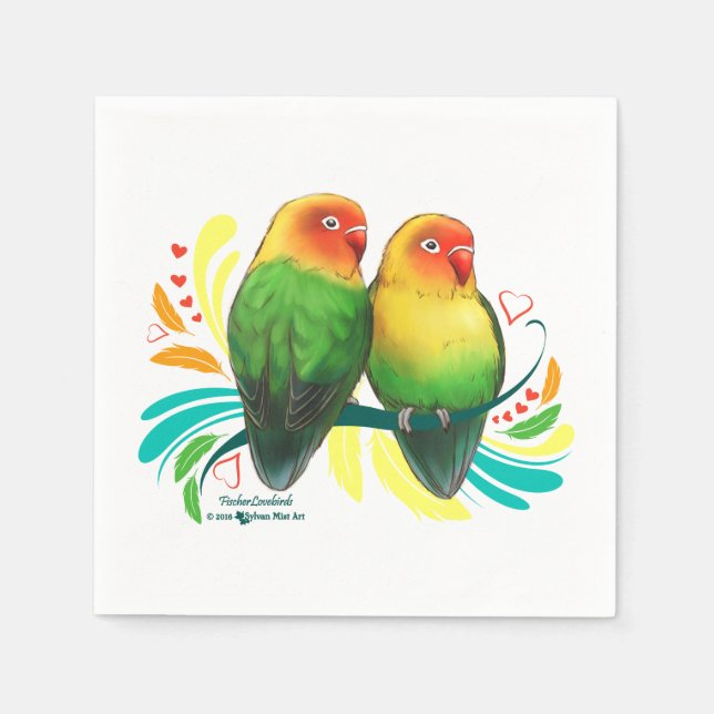Fischer Lovebirds Napkin (Front)
