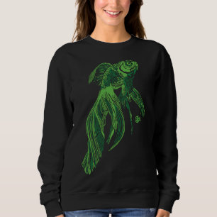 Fish 02 Green Sweatshirt
