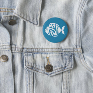 Fish 6 Cm Round Badge