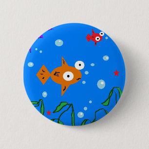 Fish 6 Cm Round Badge