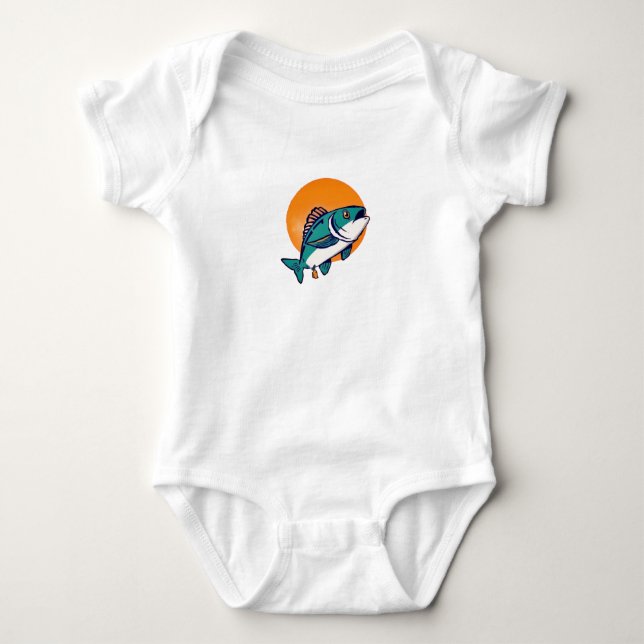  Fish Adventure Baby Bodysuit (Front)