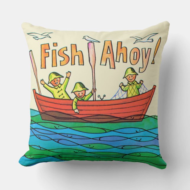 Fish Ahoy! Cushion (Front)
