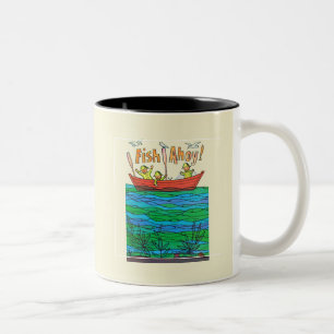 Fish Ahoy! Two-Tone Coffee Mug