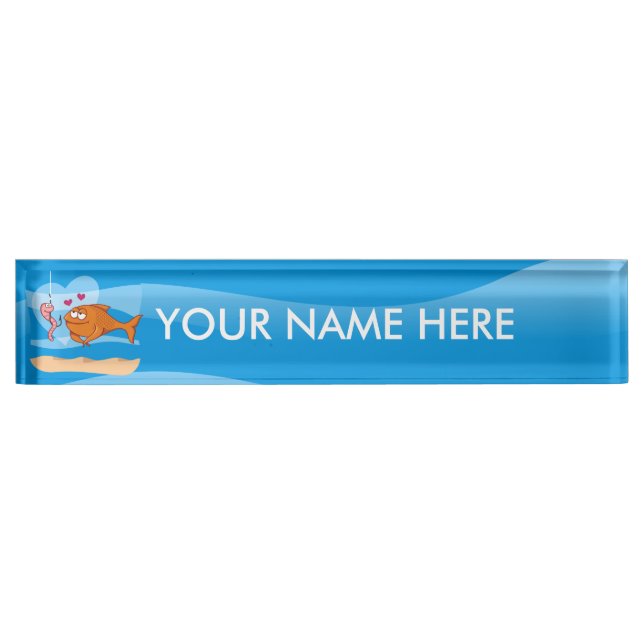 Fish and Bait in Love Nameplate (Front)