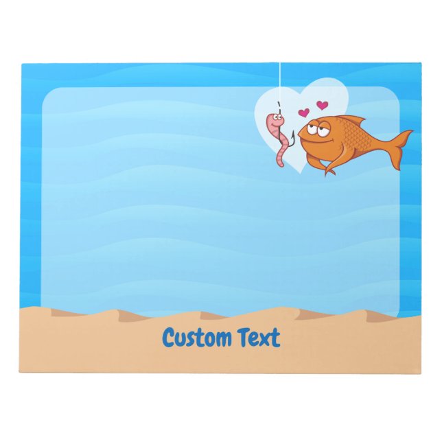 Fish and Bait in Love Notepad (Front)