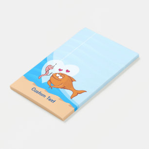 Fish and Bait in Love Post-it Notes