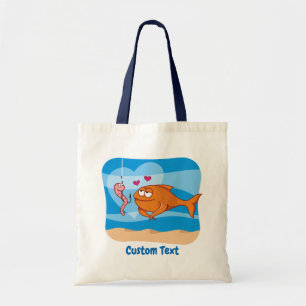 Fish and Bait in Love Tote Bag