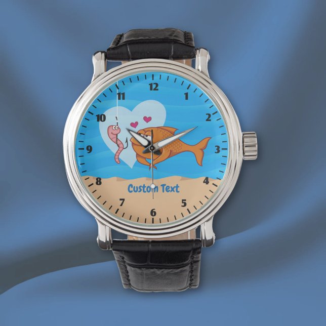 Fish and Bait in Love Wrist Watch (Creator Uploaded)