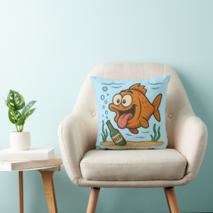 Fish and Beer Cushion
