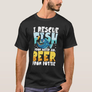 Fish and Beer Lamp Fish Party T-Shirt