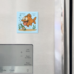 Fish and Beer Magnet