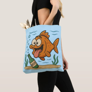 Fish and Beer Tote Bag