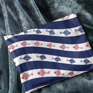 Fish and Blue Stripes Tissue Paper