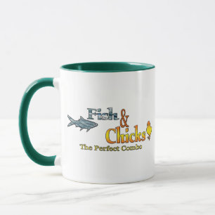 Fish and Chicks Funny Fishing Mug