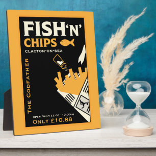 Fish And Chip Cafe Restaurant Business Plaque