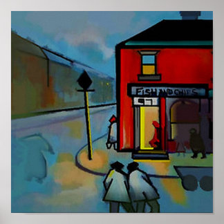 FISH AND CHIP SHOP POSTER