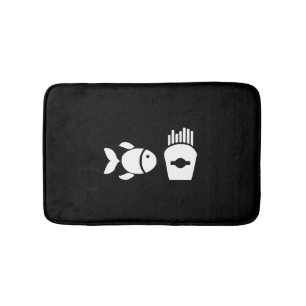 Fish And Chips Bath Mat