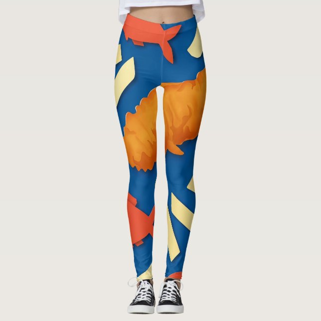 Fish and Chips Leggings (Front)