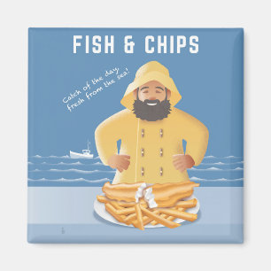 Fish and Chips Magnet