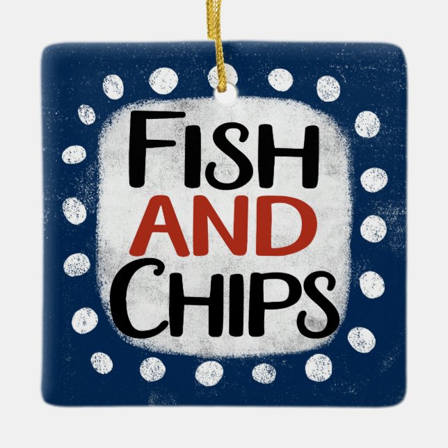 Fish And Chips Ornament (Front)
