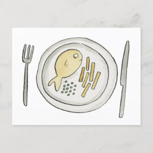 Fish and Chips Postcard