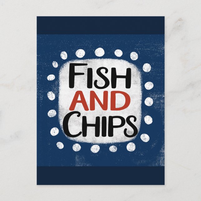 Fish And Chips Postcard (Front)