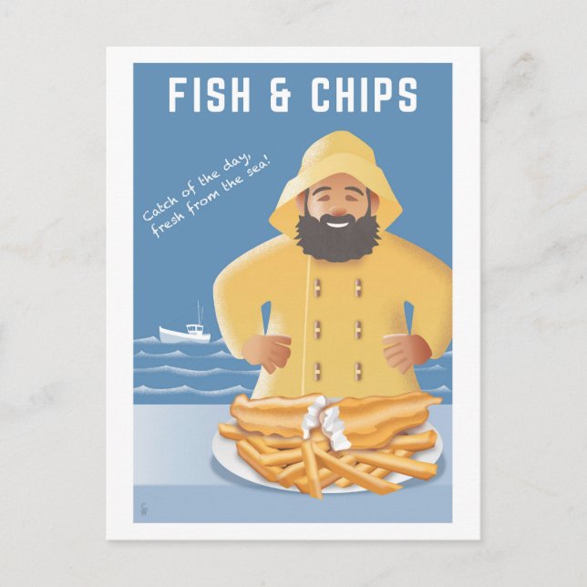 Fish and Chips postcard (Front)
