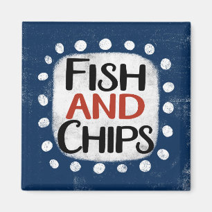 Fish And Chips Refrigerator Magnet