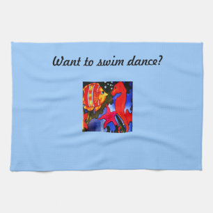 Fish And Seahorse Tea Towel