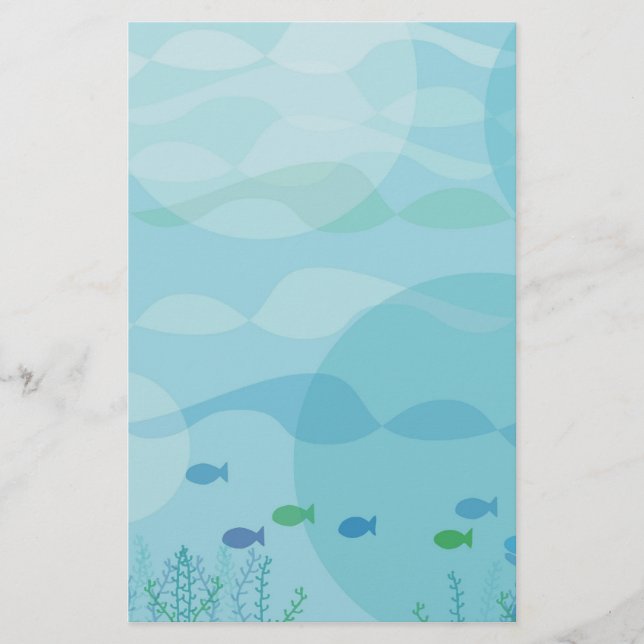 fish and water stationery (Front)