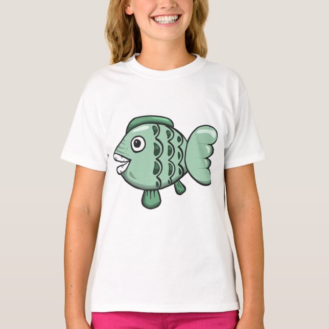Fish, Animal, Drawing T-Shirt (Front)
