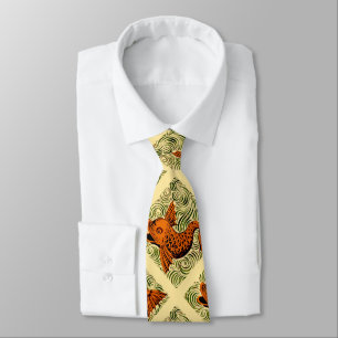 Fish Antique Tile Old art ancient Tie