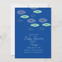 Fish Aquarium Blue Baby Shower