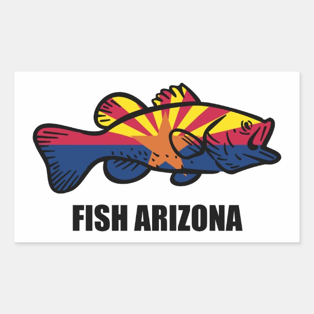 Fish Arizona Rectangular Sticker (Front)