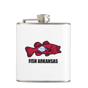 Fish Arkansas Hip Flask