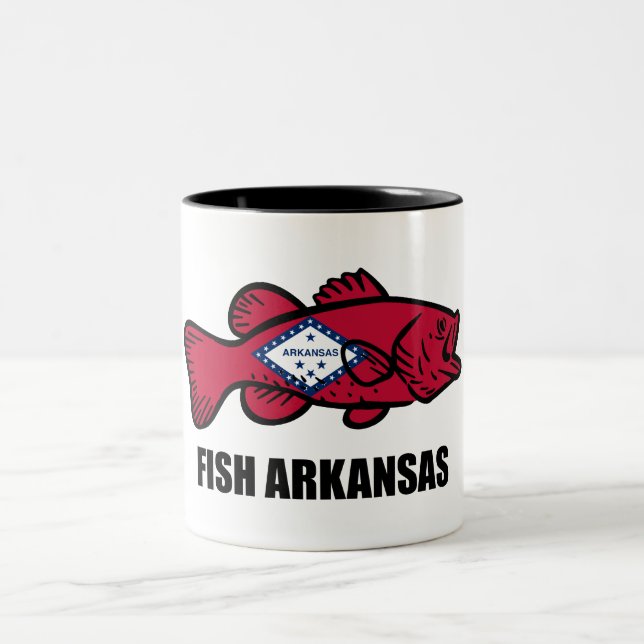 Fish Arkansas Two-Tone Coffee Mug (Center)