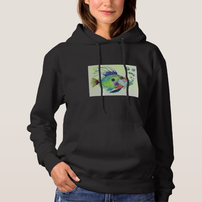 Fish Art By Sharon Cummings Hoodie (Front)