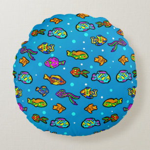 Fish Art Round Cushion