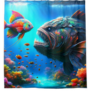 Fish Art Shower Curtain