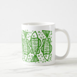 Fish - Avocado Green Coffee Mug