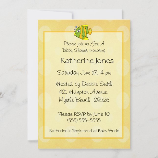 Fish Baby Shower Invitation (Front)