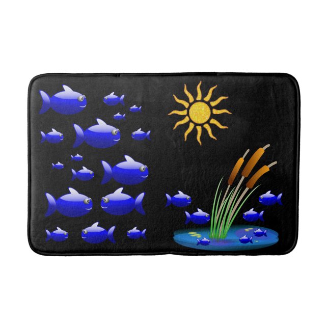 Fish Bathroom Bathmat (Front)