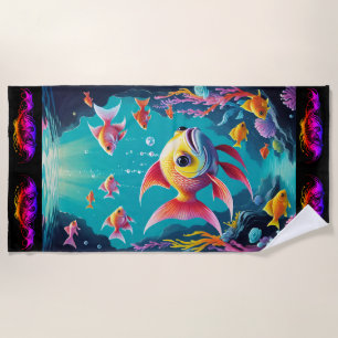 fish  beach towel