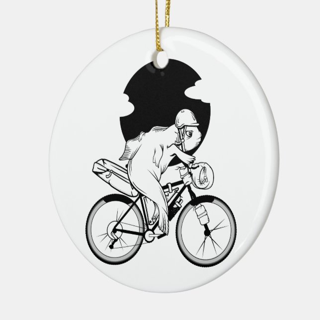 Fish Bikepacking Ceramic Tree Decoration (Left)