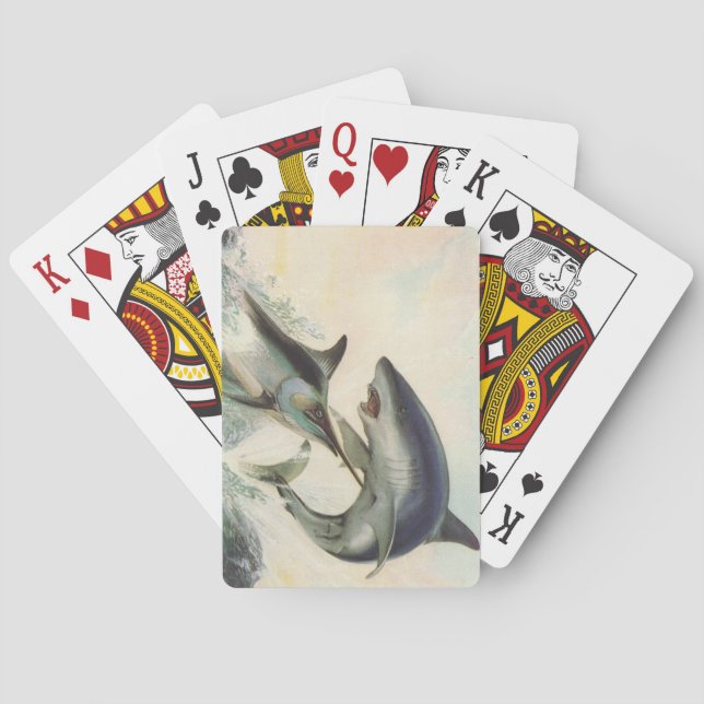 Fish - Black Marlin and Mako Shark Playing Cards (Back)