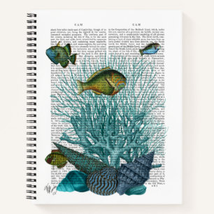 Fish, Blue Shells and Corals Notebook