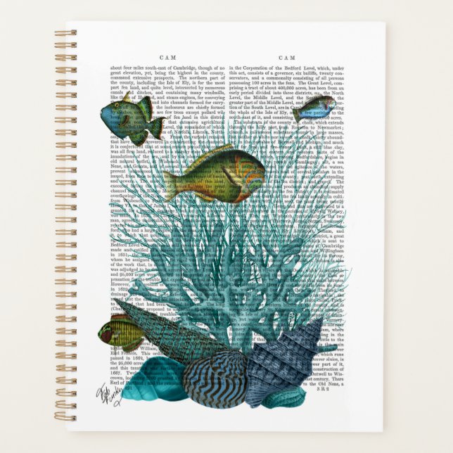 Fish, Blue Shells and Corals Planner (Front)